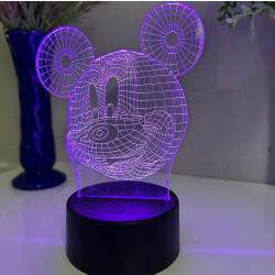 Luminária LED Em Acrílico Personalizada - Mickey Mouse
