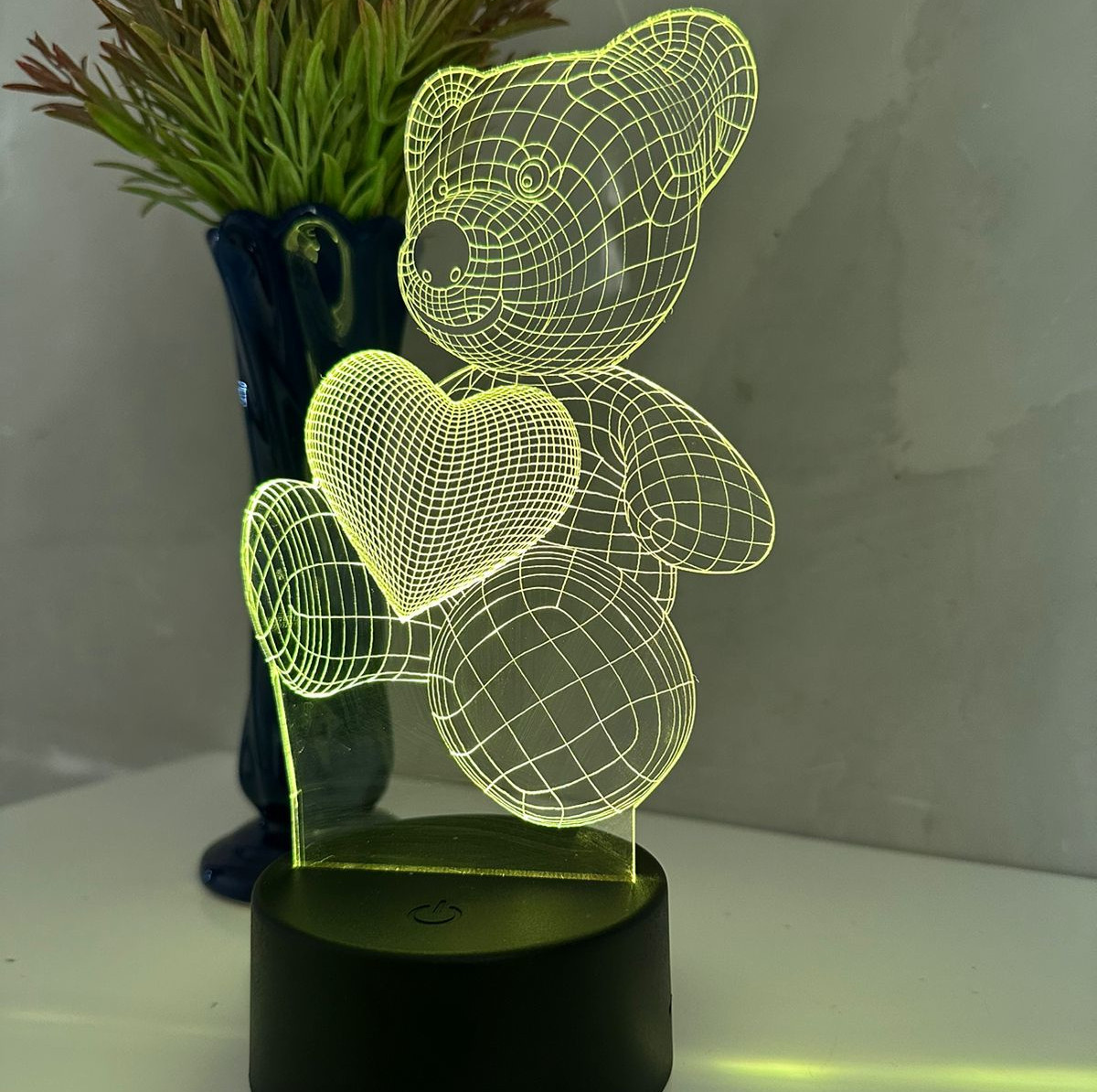 Luminária LED Em Acrílico Personalizada - Ursinho 3D