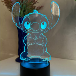 Luminária LED Em Acrílico Personalizada - Stitch