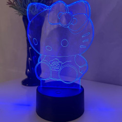 Luminária LED Em Acrílico Personalizada - Hello Kity