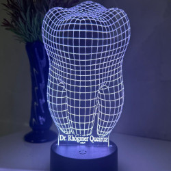 Luminária LED Em Acrílico Personalizada - Odontologia 3D