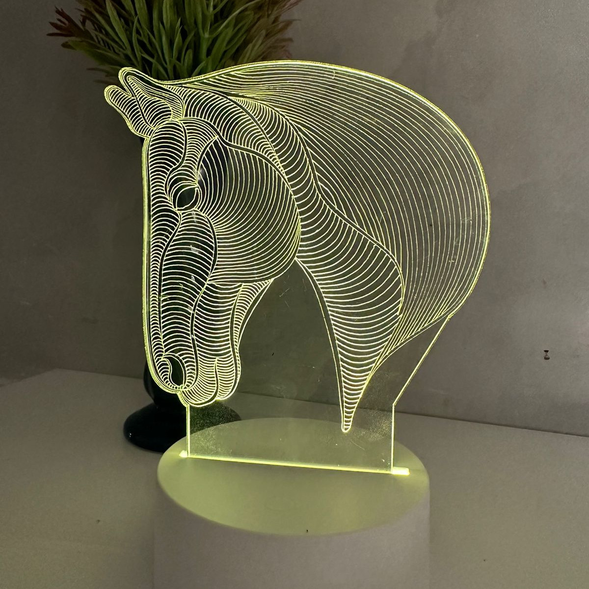 Luminária LED Em Acrílico Personalizada - Cavalo 3D