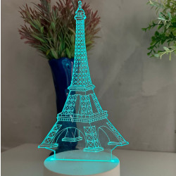 Luminária LED Em Acrílico Personalizada - Torre Eiffel